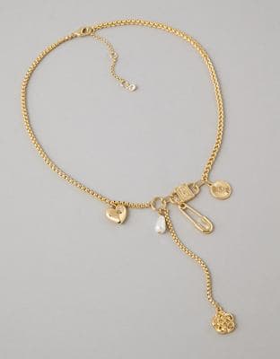 AE Drop Pendant Charm Necklace